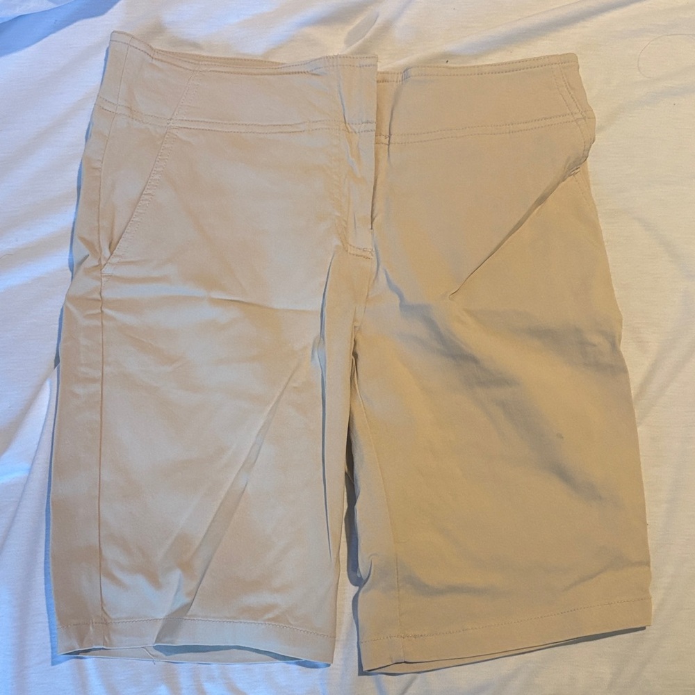 Izod Women's Athletic Shorts in Tan